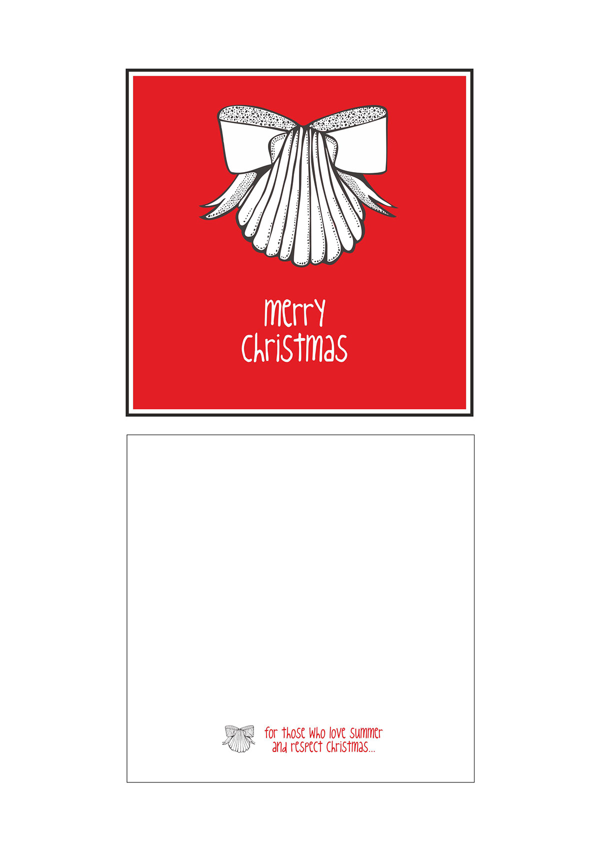 Christmas card gift shell
