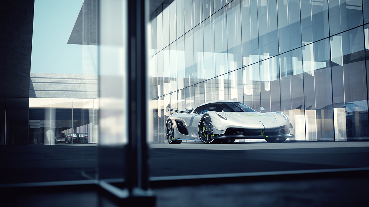 3D CGI Jesko Koenigsegg pathtracing Render UE4