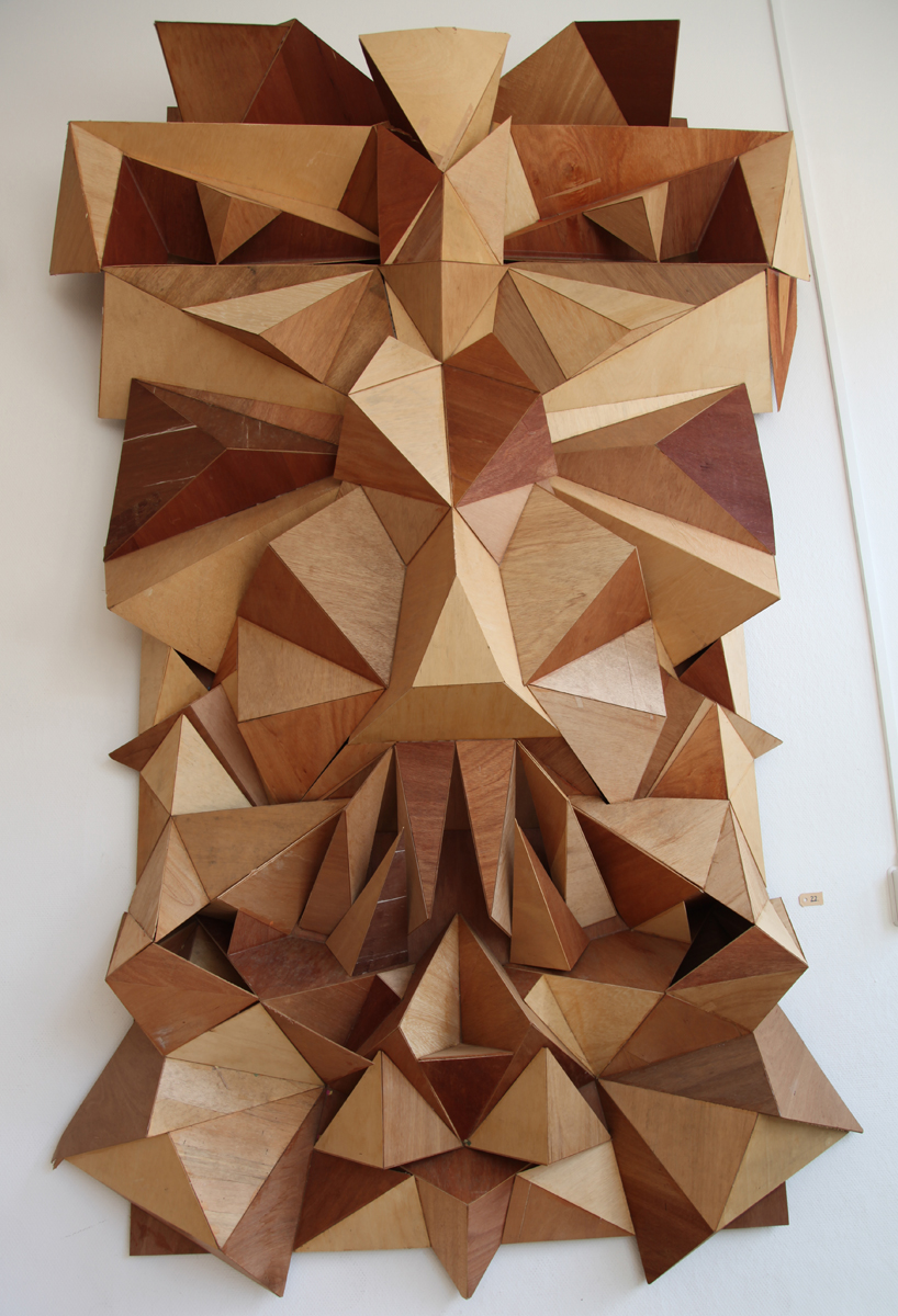 wood crafting woodwork Multiplex mask indian geometric shapes triangle Triangles