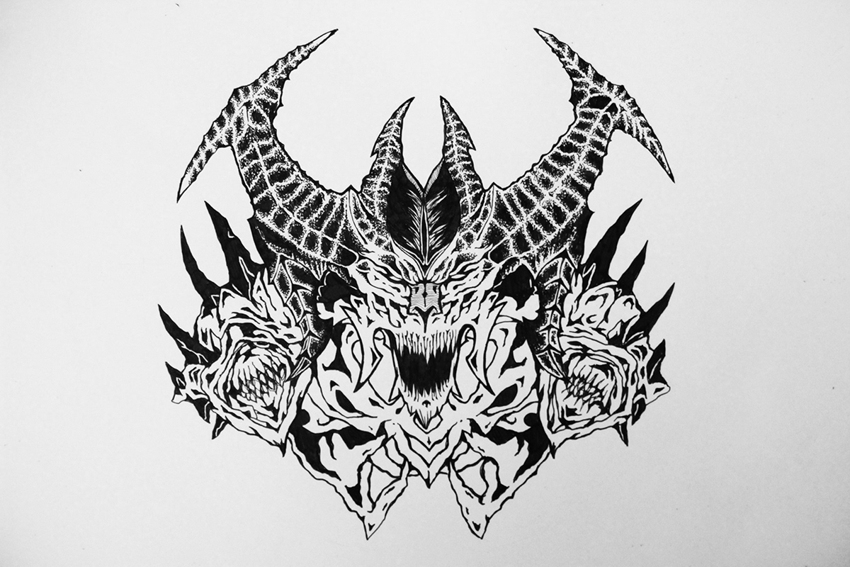 diablo prime evil contest design shirt ink graphic horror game devil Malignant hell Abyss
