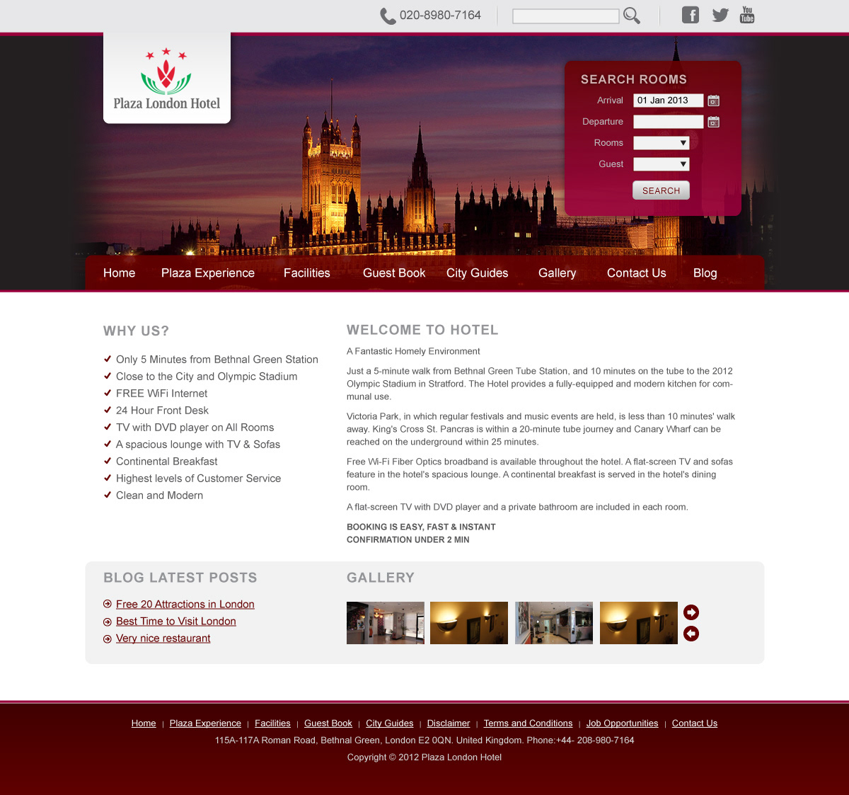 Hotel site design website redesign