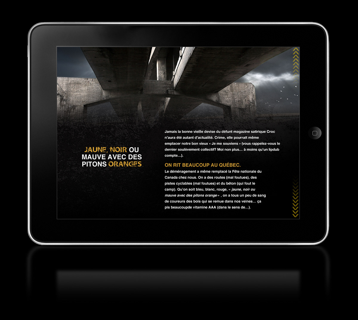iPad urbania interactive design