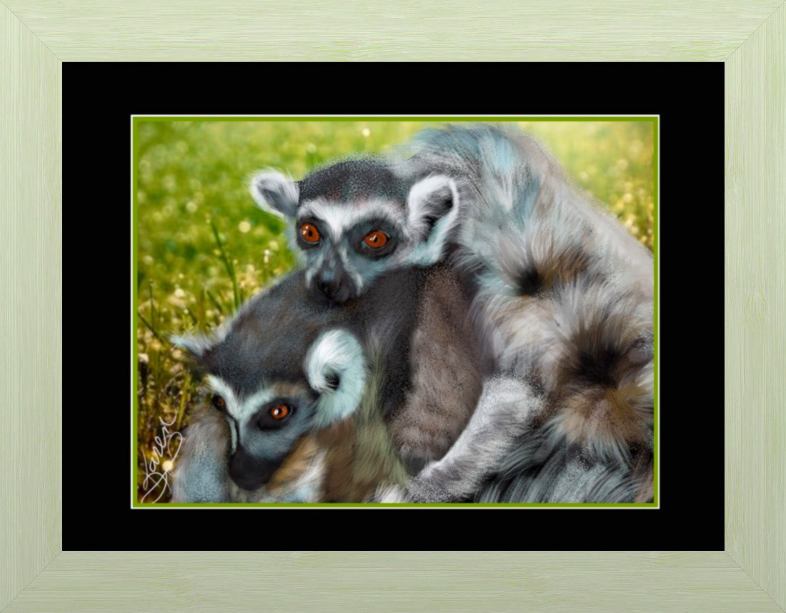 Digital Art  digital painting Drawing  illustrations animals apes monkeys primates lemurs