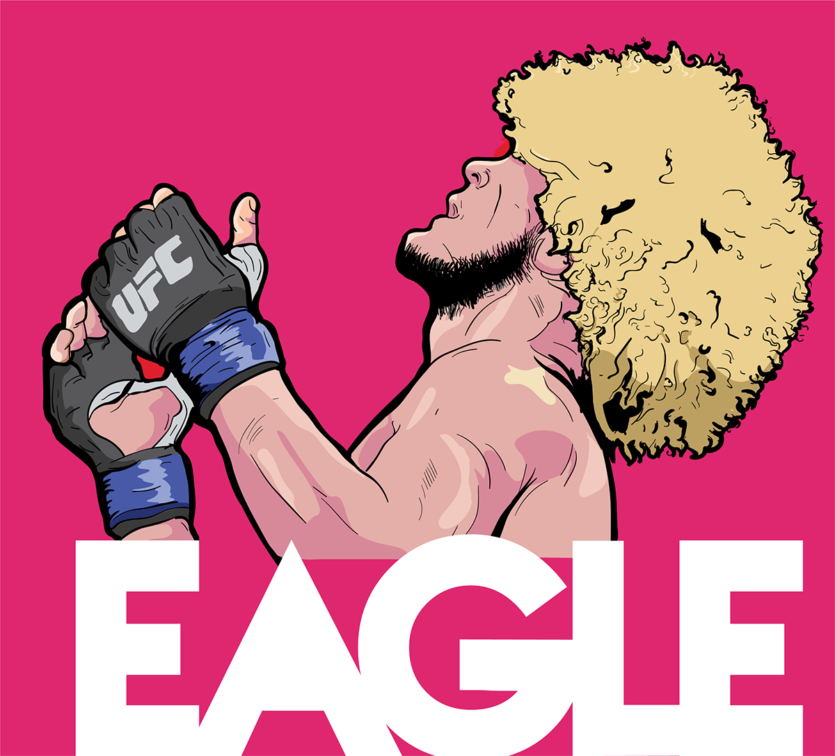 UFC portrait background color sport blood Fighter fight men
