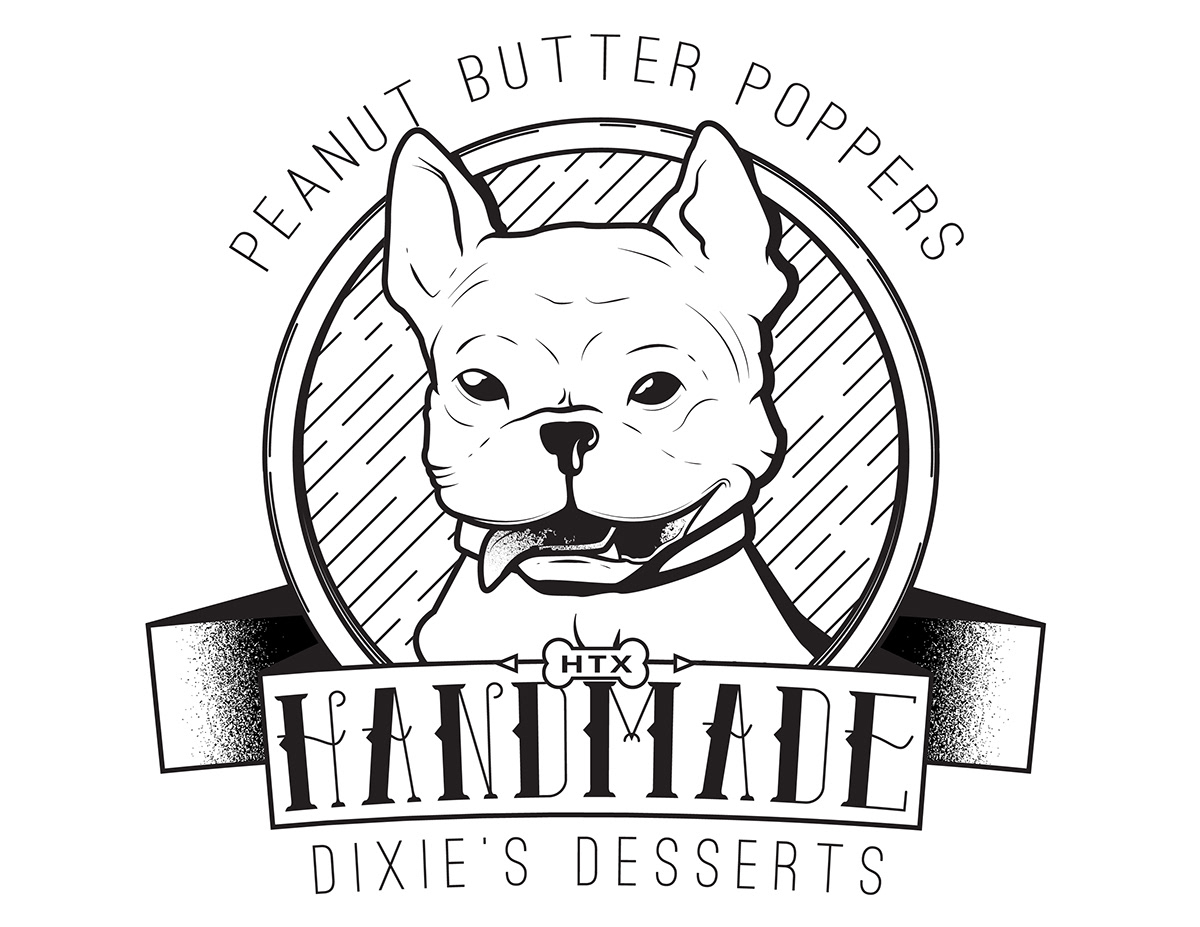 Dog treats label design Label design lettering handmade houston texas HTX tx Montrose montroseart dog canine