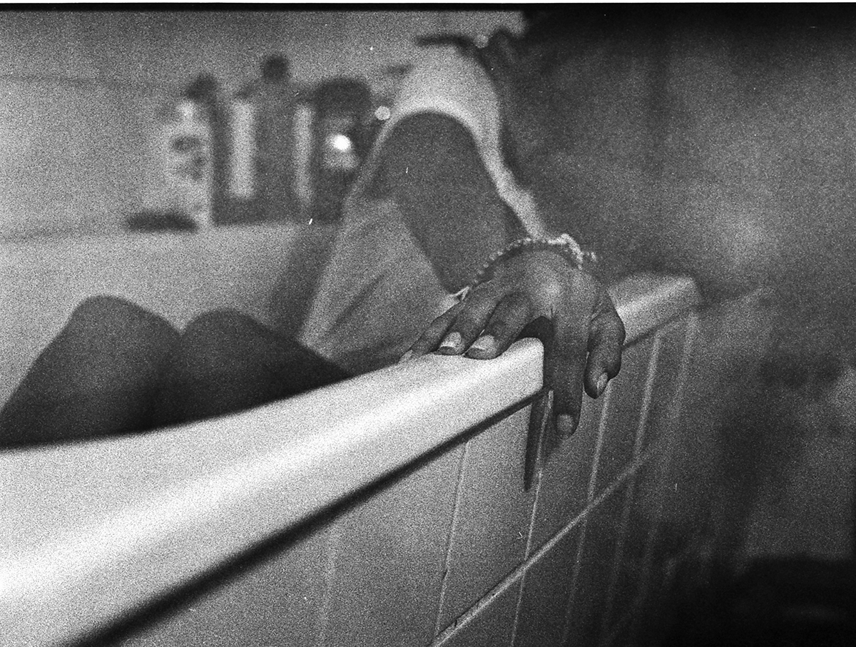 bathtub nighttime bamboo creative analog 35 mm medium format soulmate muse Black Beauty afro black and white inspiration one love