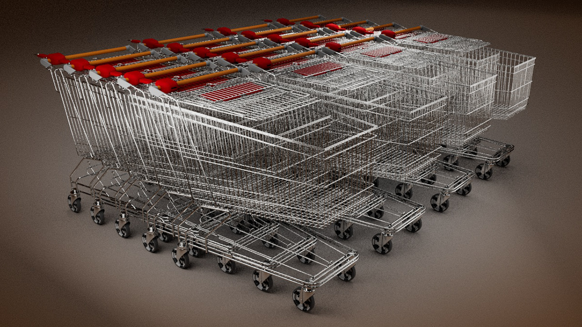 3dart 3DArtist 3dmodel animation  Arnold Render c4d props Realism rigging shopping cart