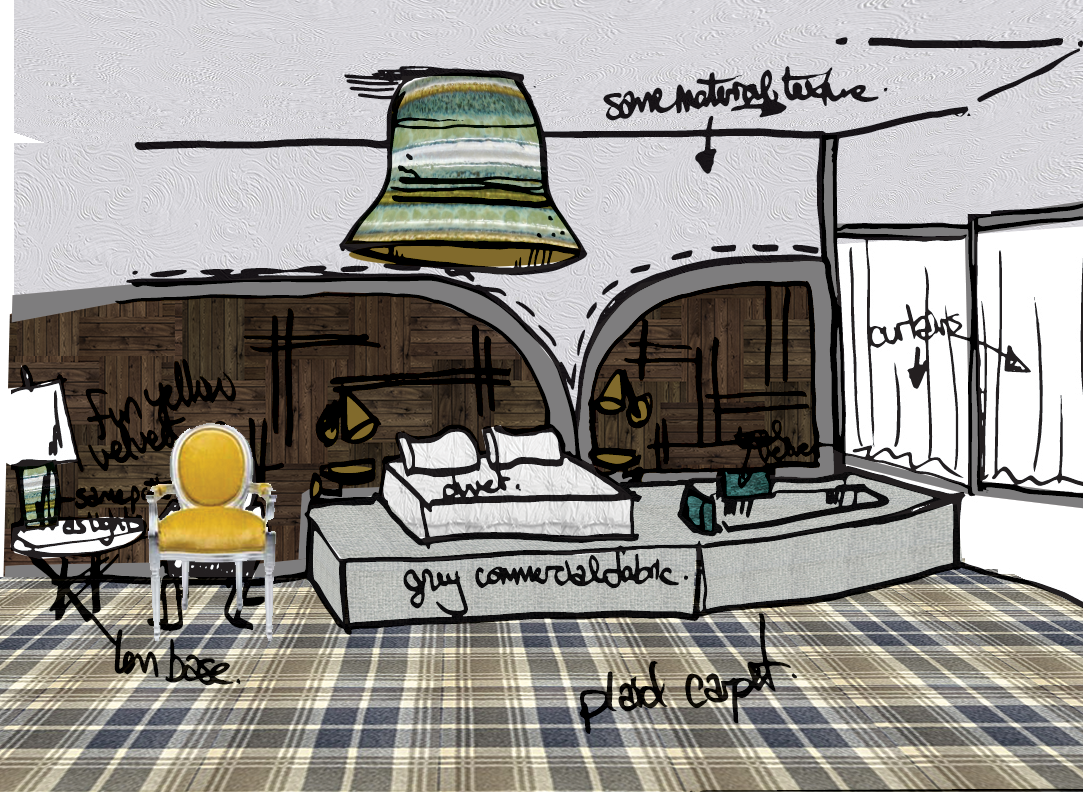 Adobe Portfolio hotel design quirky Hospitality floor plans