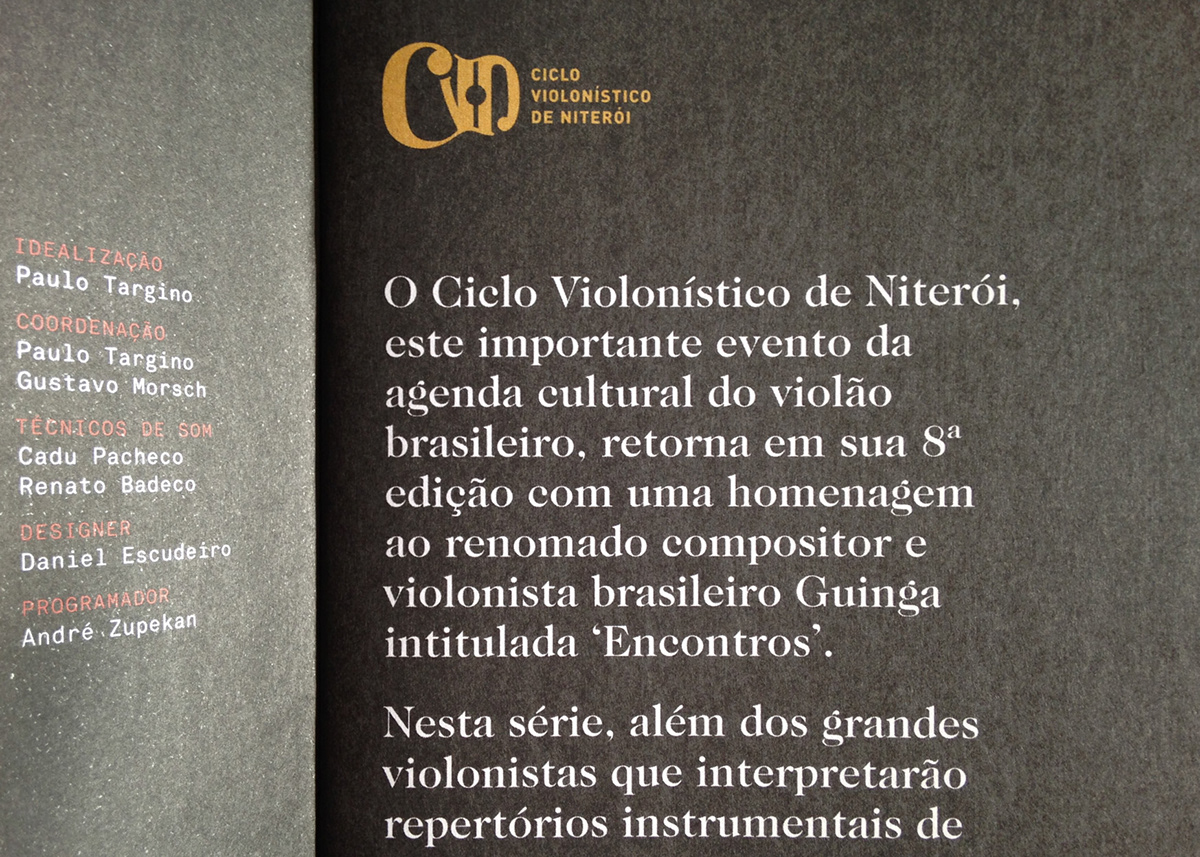 music guitar festival concert Classical poster Caslon lubalin editorial