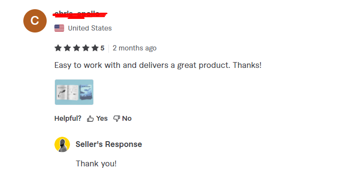 Clint review from fiverr!