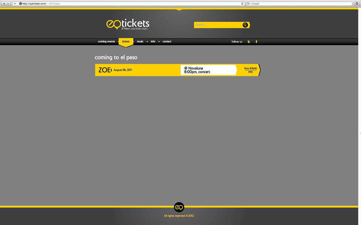 eptickets Web redesing