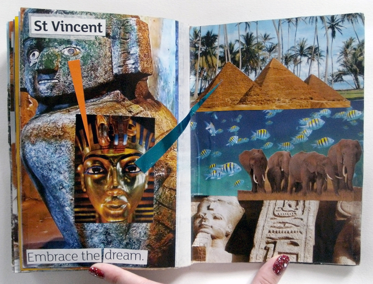 jasmine smith tours animals Travel Holiday collage book pop up pattern