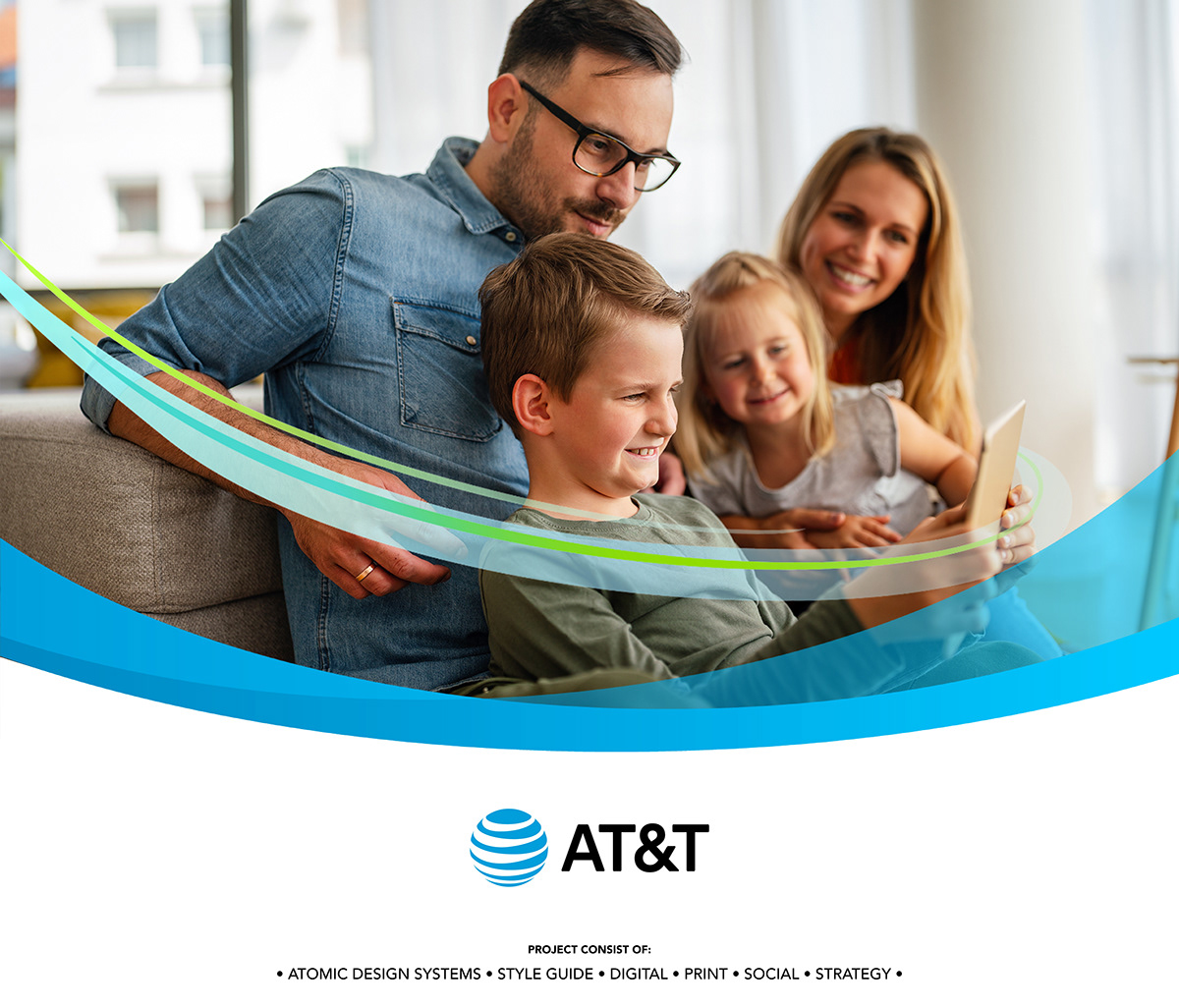 AT&T Atomic Design  design system telecommunications branding  efficiency Advertising  UI/UX Cross-Platform scalability