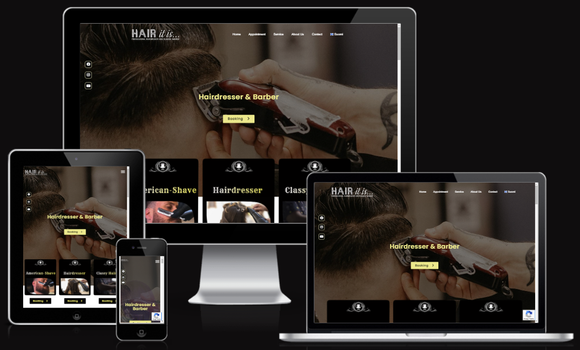 barbershop design Figma hairdresser hairsalon Web Web Design  Website wordpress