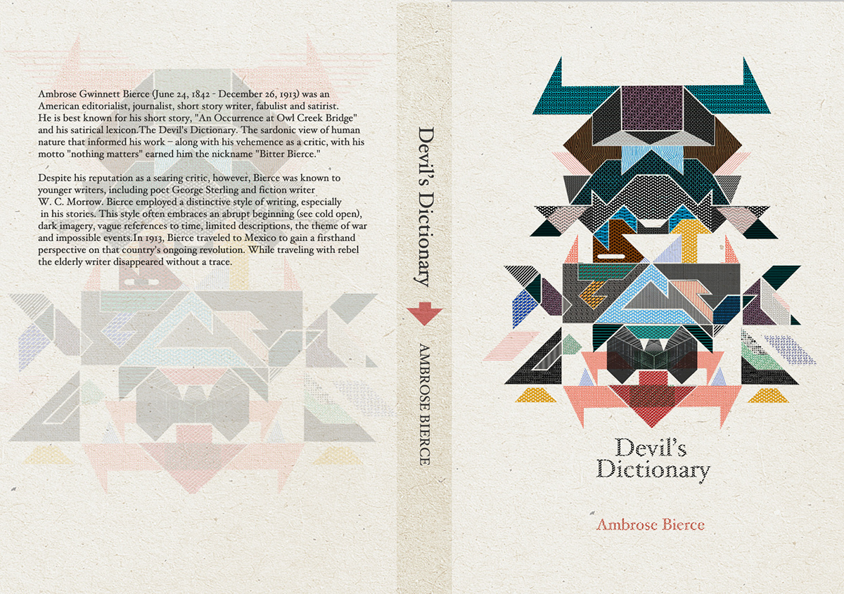 pattern book cover devils dictionary ambrose bierce