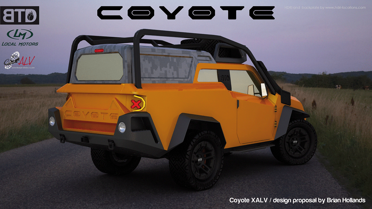 extreme sports Off-Road all-terrain concept Cargo Configurable coyote