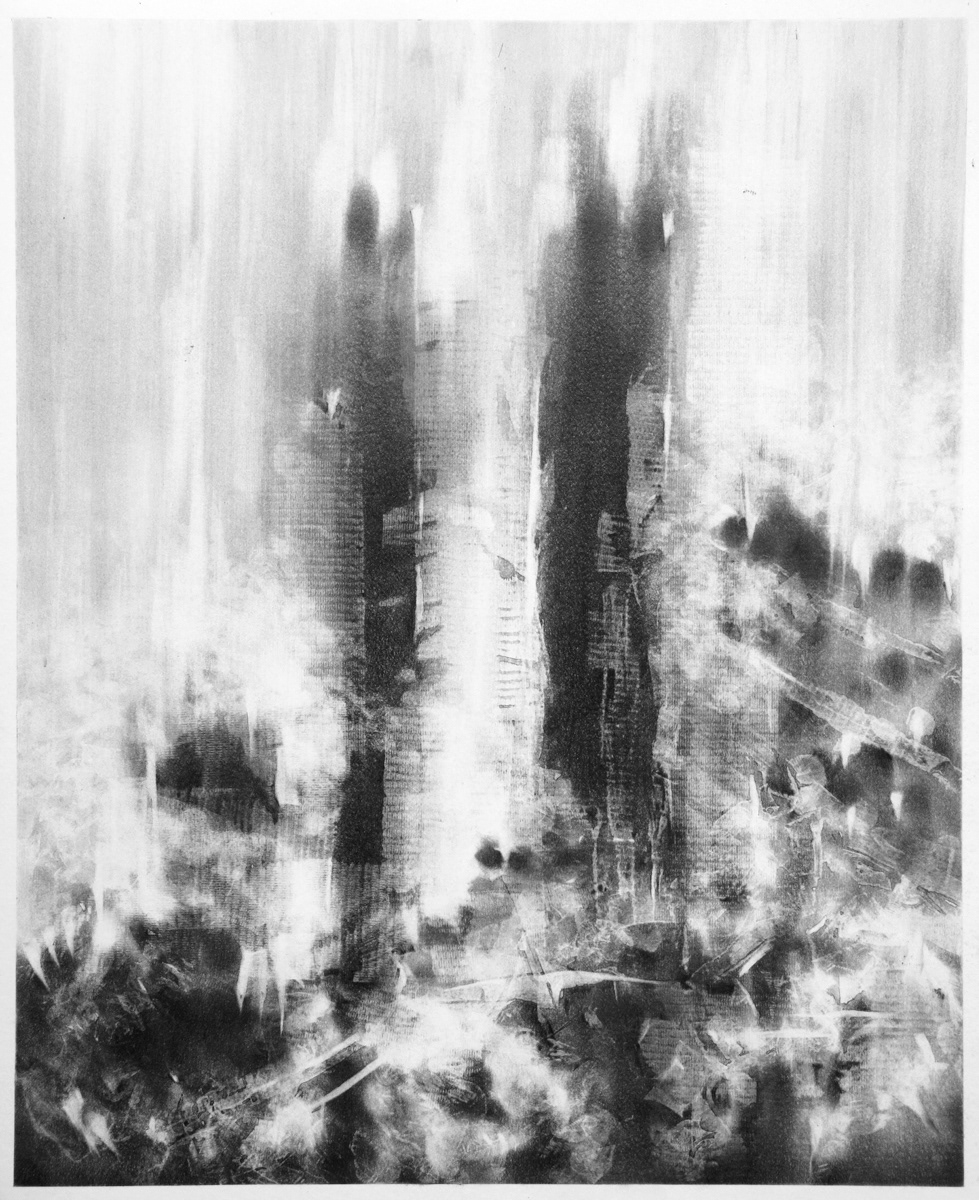 zen Zenga graphite Drawing  landscapes black and white abstract automatism art meditation mindscapes