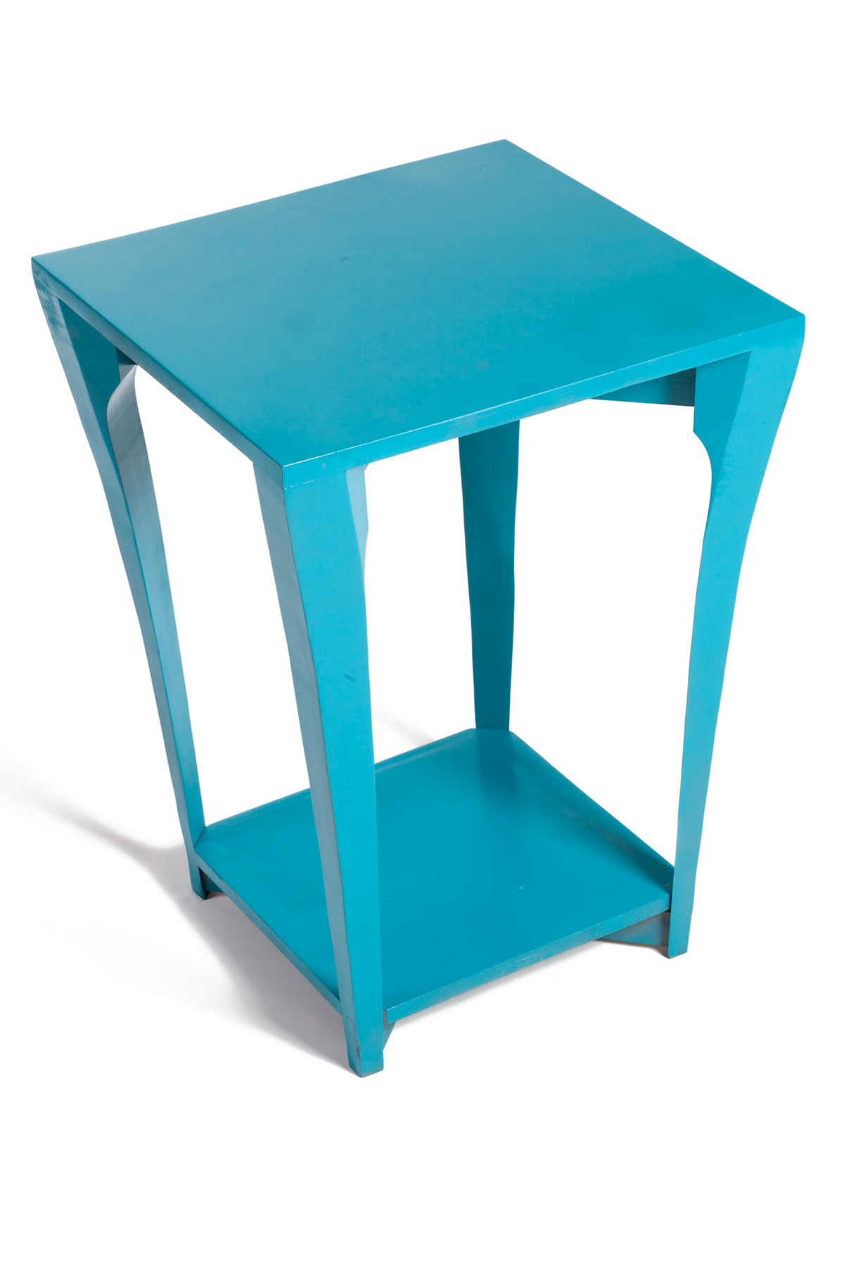 handcrafted table  turquoise stiletto End Table table maple