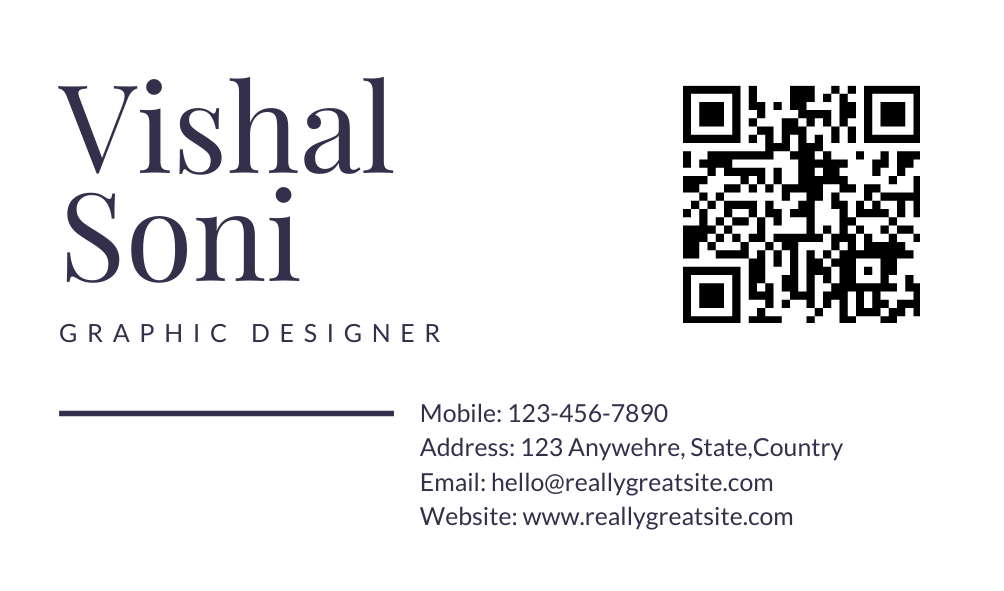 business card card designing Customized business cards graphic design  QR Code