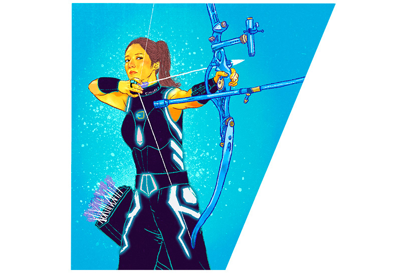 ILLUSTRATION  Graphic Novel art comic Archery sport Advertising  sci-fi Technology