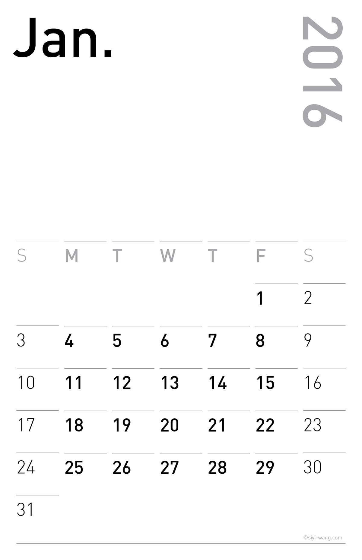 calendar type Layout