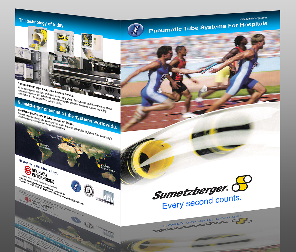 Sumetzberger graphic Pneumatic Tube System brochure design