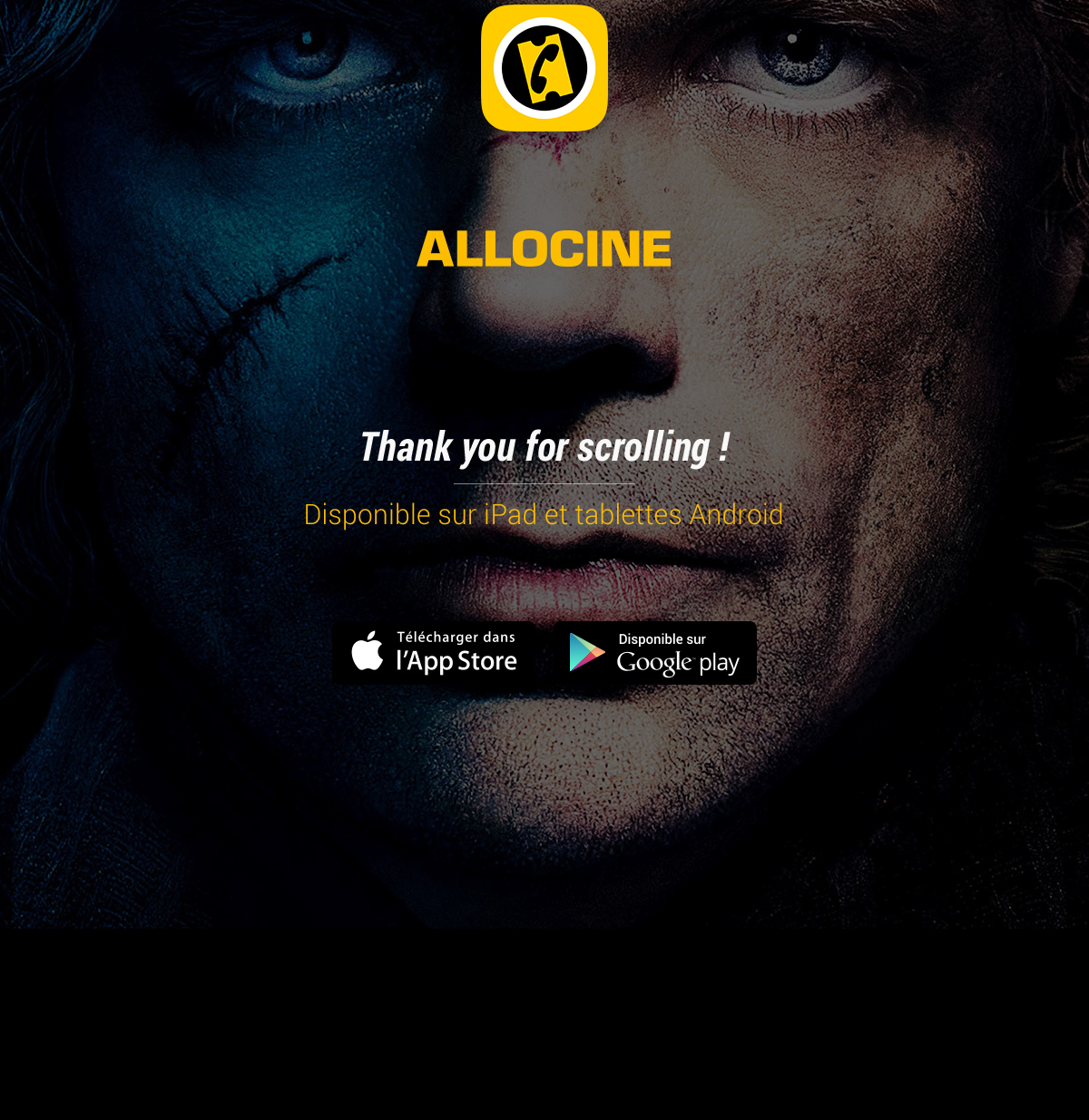 AlloCine iPad android tab