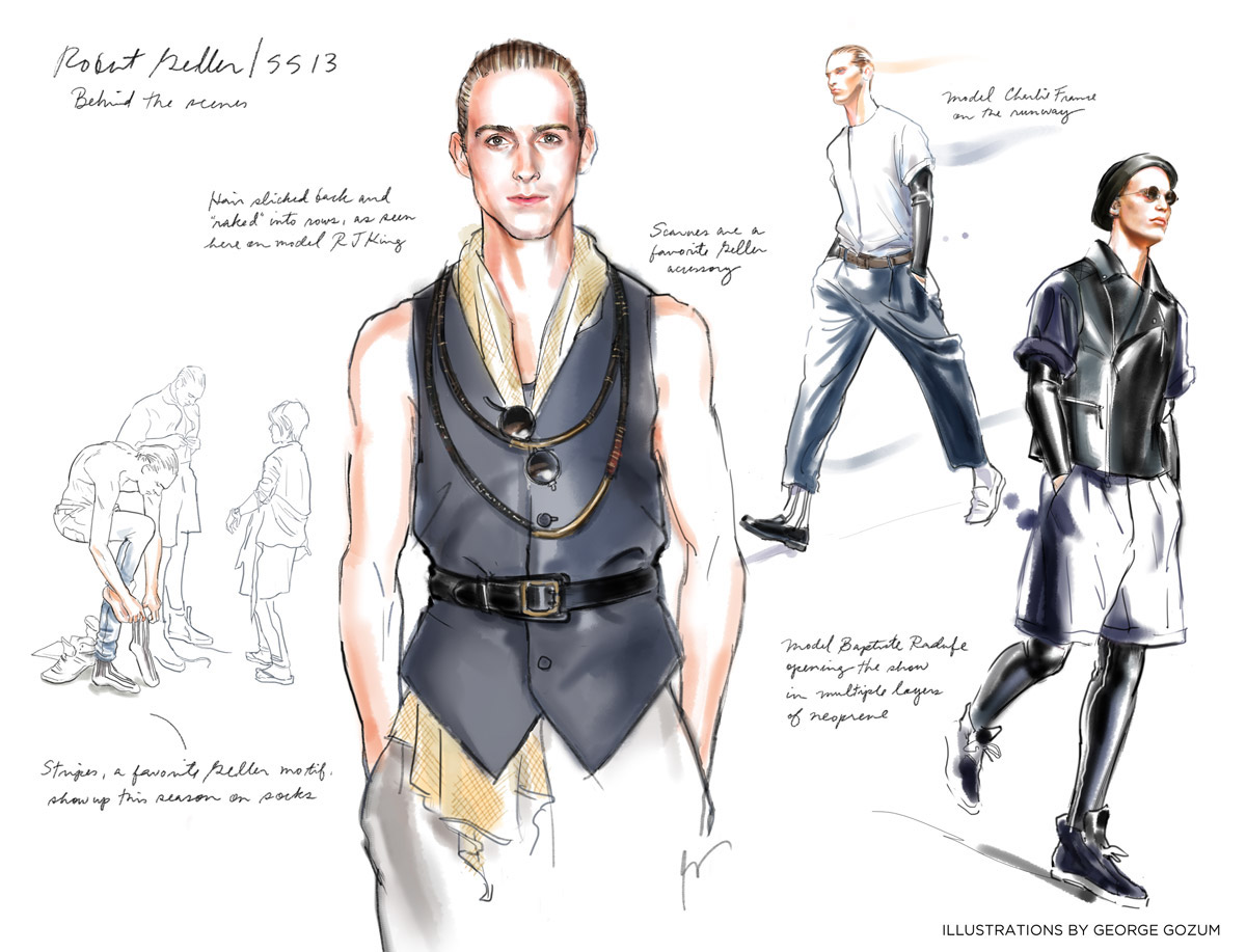 Adobe Portfolio fashion illustration digital illustration robert geller editorial Menswear digital