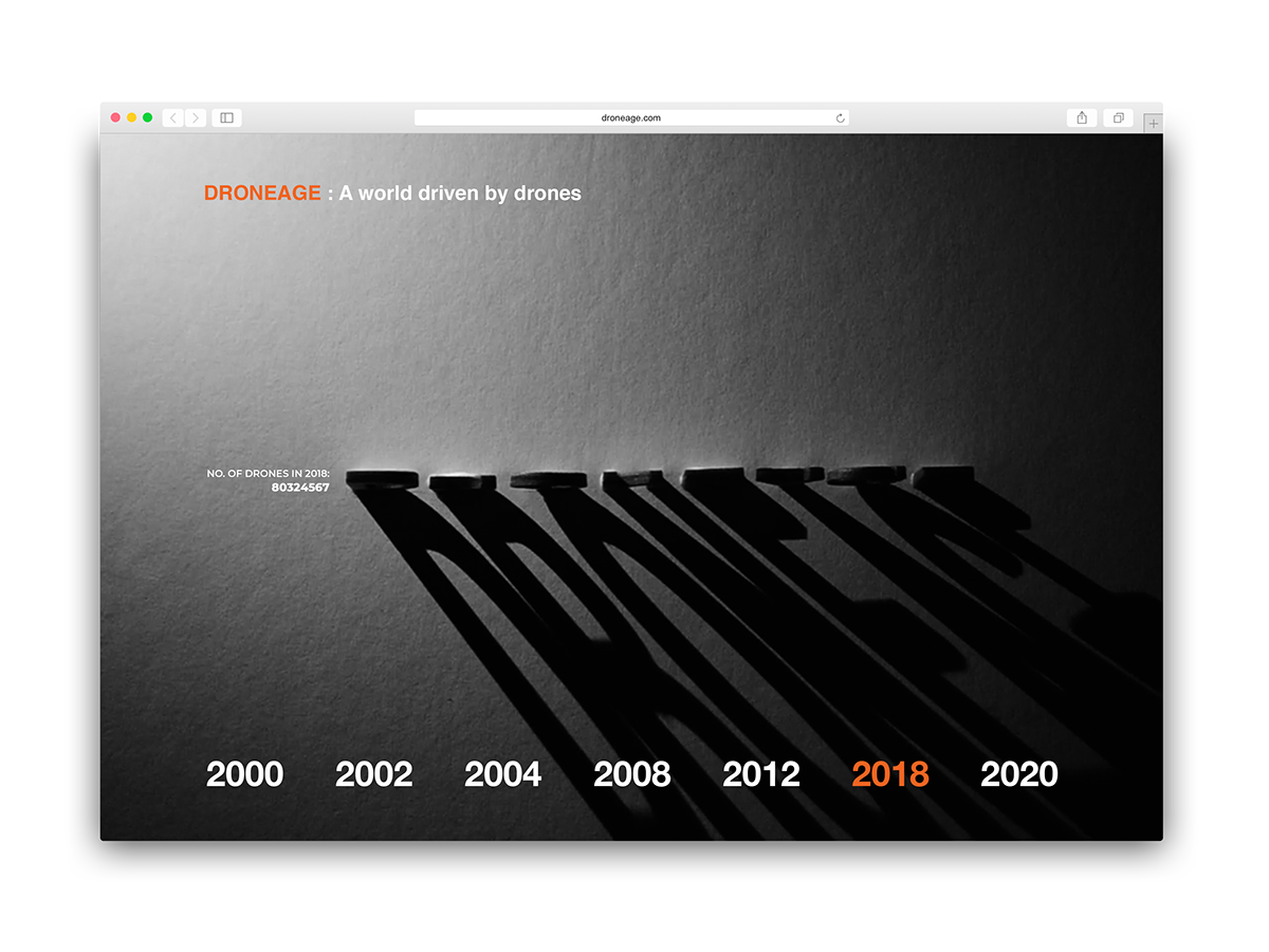 drones Website Design Droneage shadowplay privacy data visualization adobeawards