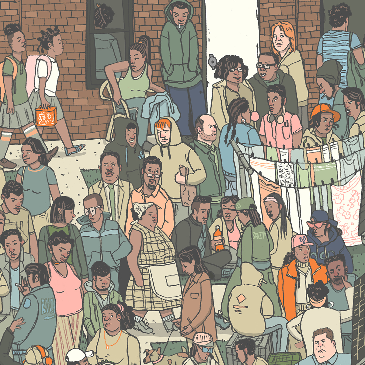 crowd scene The Wire The Ringer search and find Where's Waldo tv series wimmelbilder