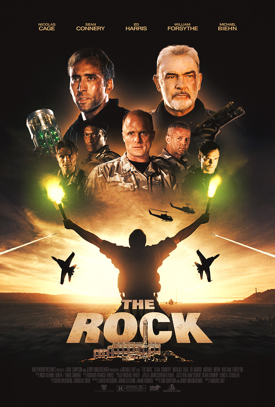 movie movie poster poster Poster Design Film   film poster AppleTV michael bay The Rock Nicolas Cage