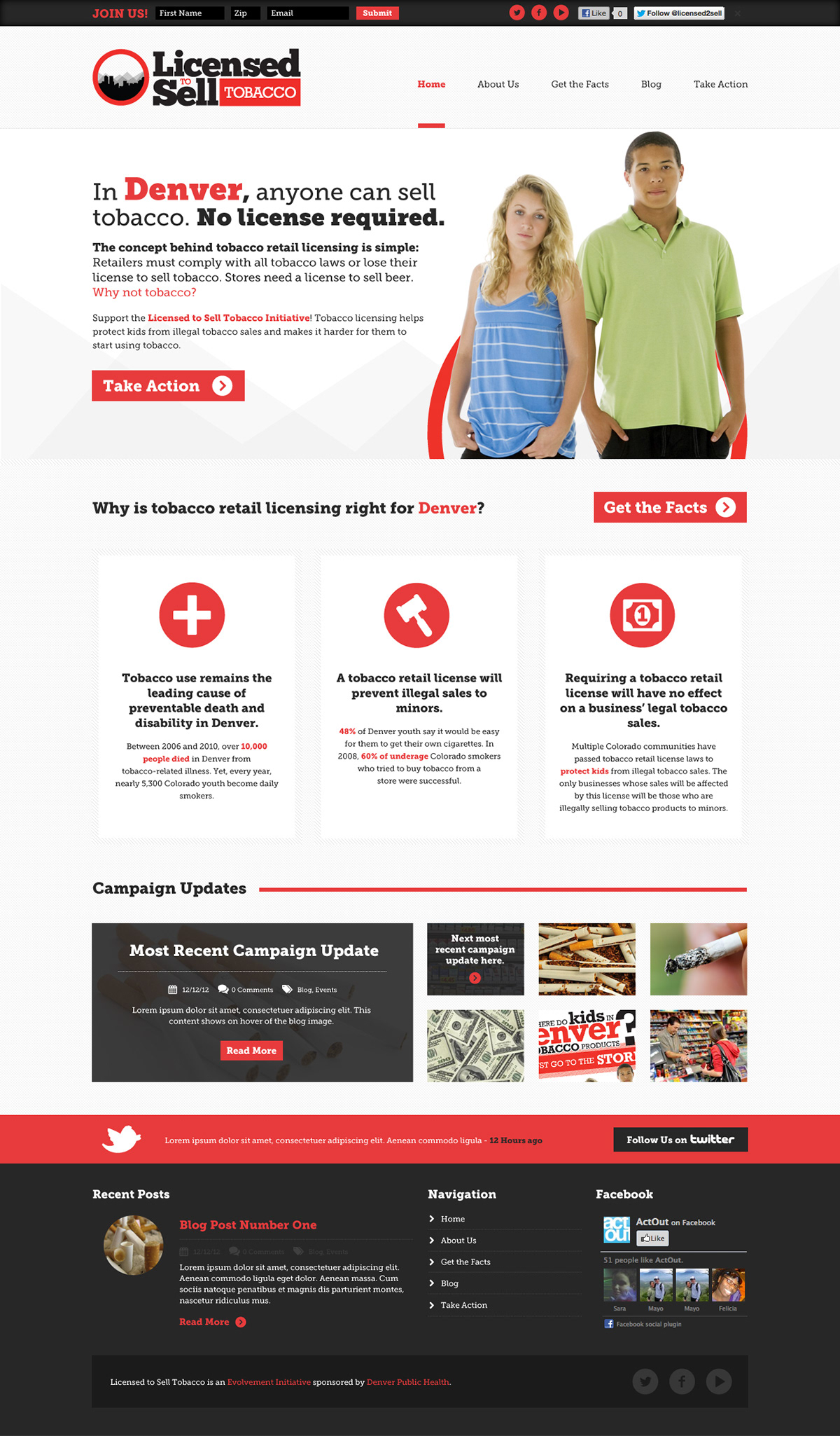 red  white  web Website  web design  wordpress front-end development clean  minimal