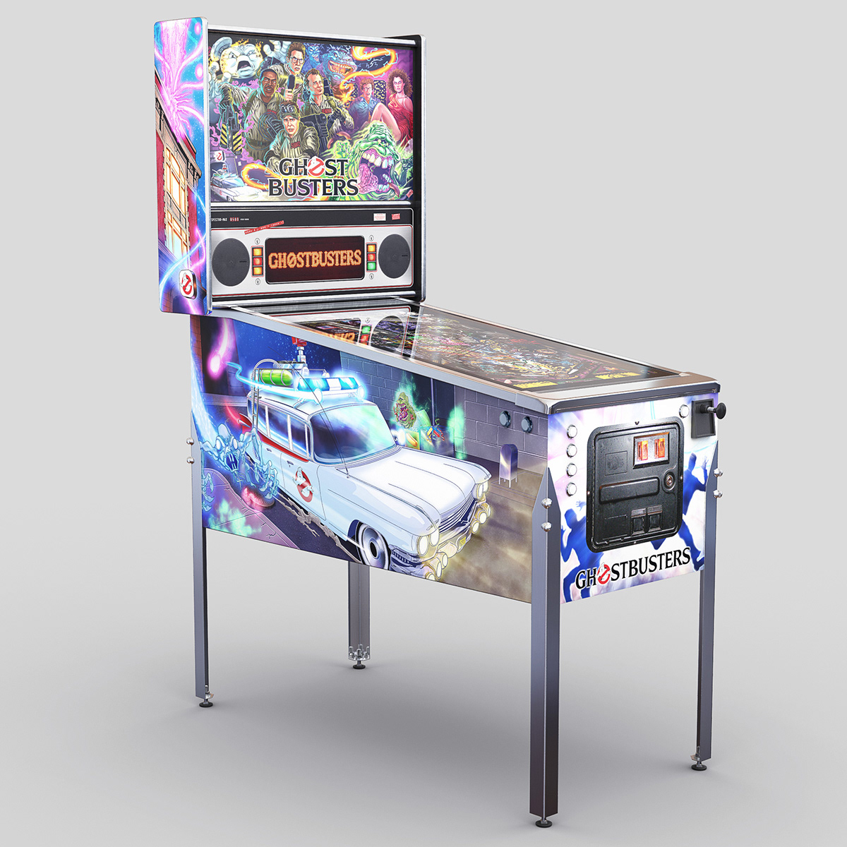 arcade game Ghostbusters Ecto 1 Flipper modo 3D Pincab