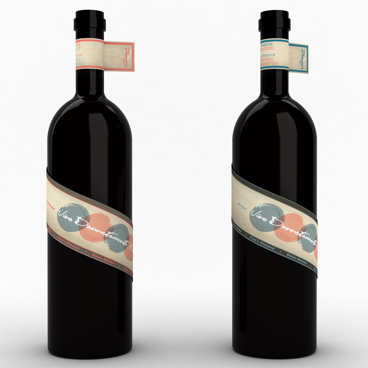 Packaging wine labels logo
