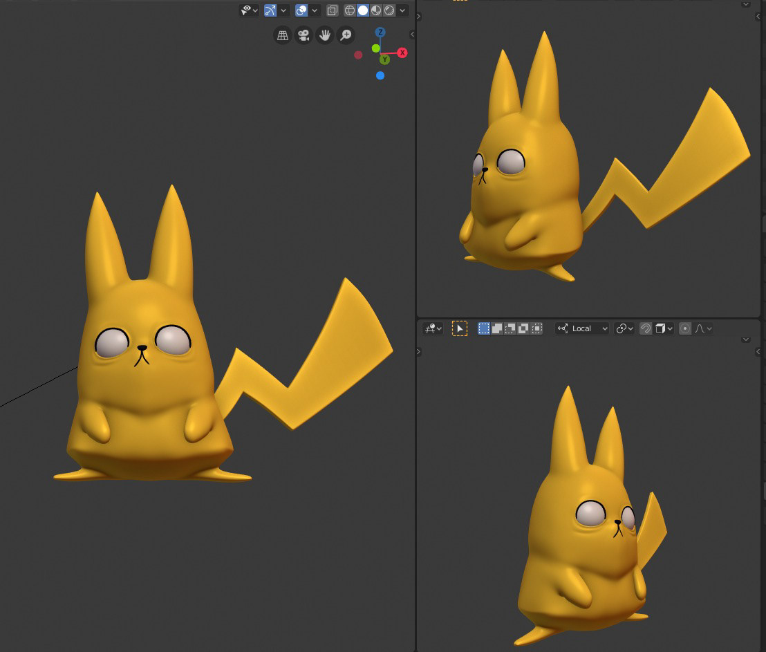 ash Pokemon pikachu Character 3D modeling 3c character