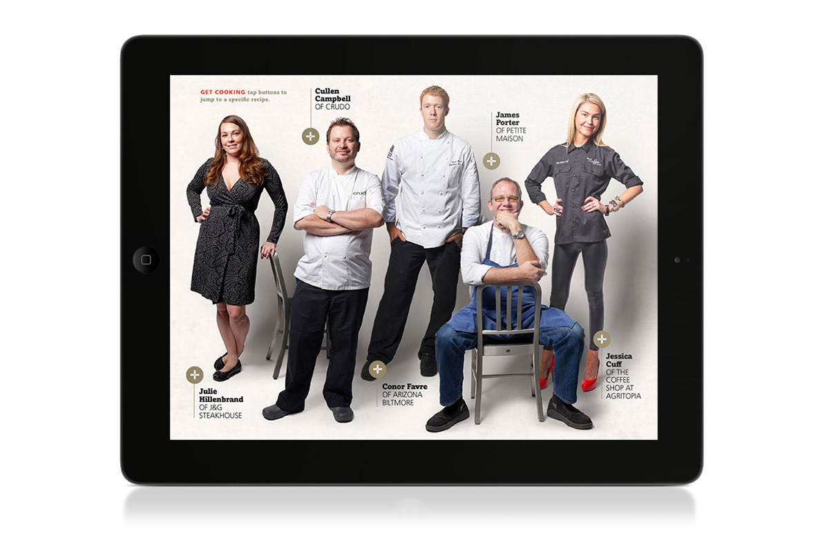 Adobe DPS  digital publishing digital publishing suite InDesign interactive iPad app tablet magazine Food  cookbook entertaining