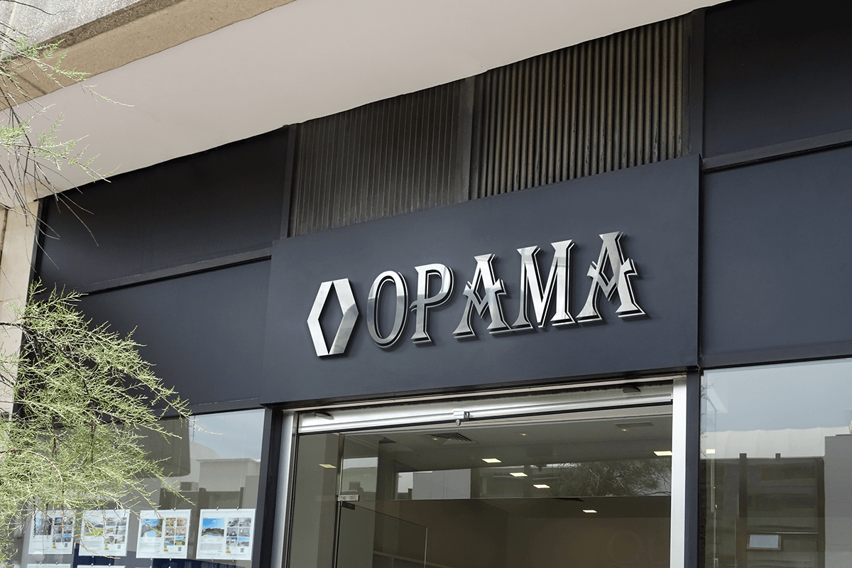 opama logo design in company
