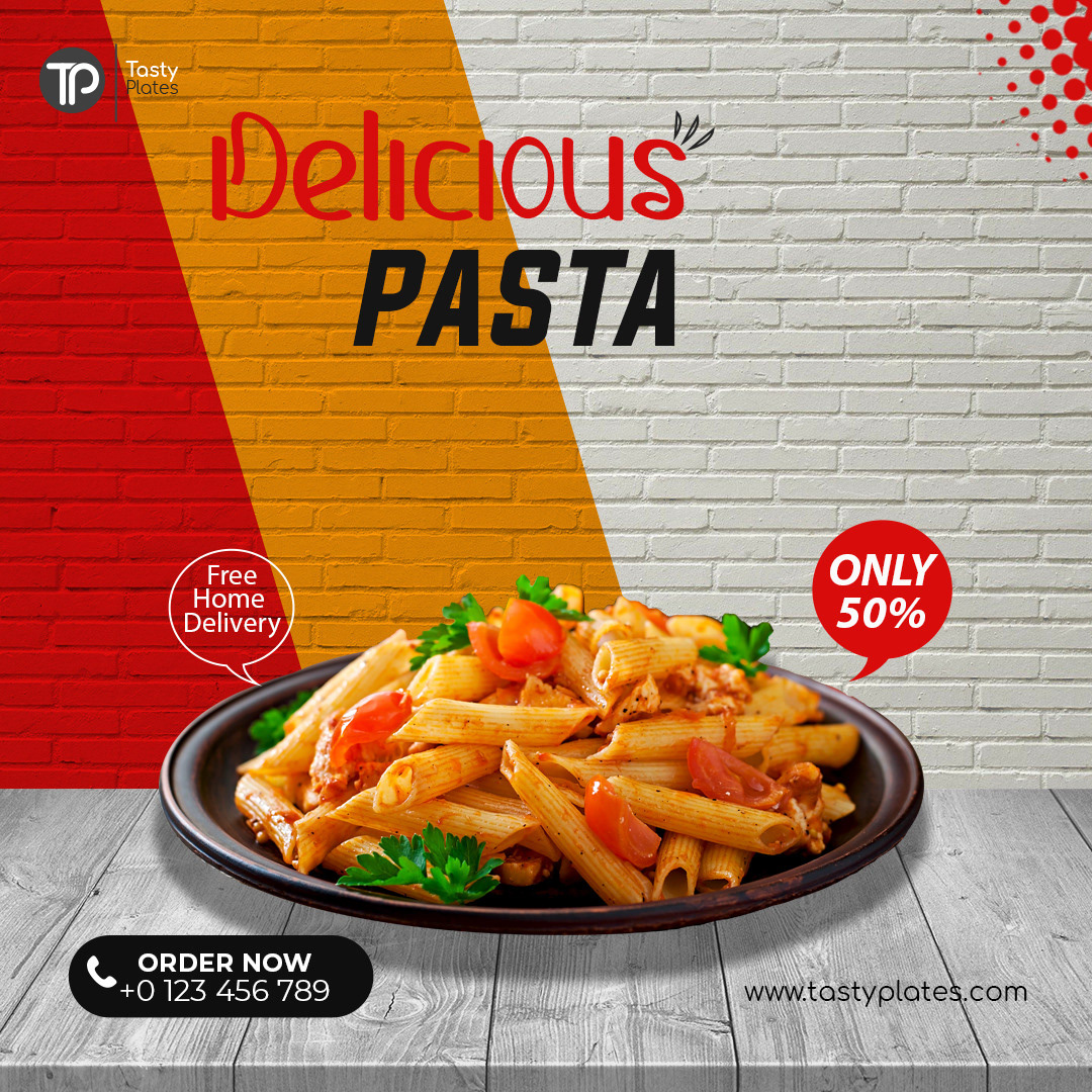 brand CANELONE delivery design edit Fast food Fettuccine MACARONNES Pasta photoshop