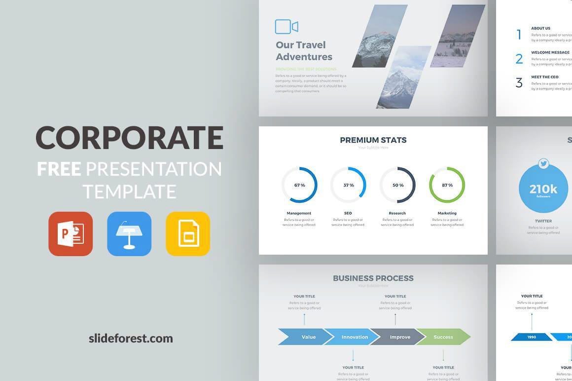 21 Best Free PowerPoint Templates on Behance For Best Business Presentation Templates Free Download