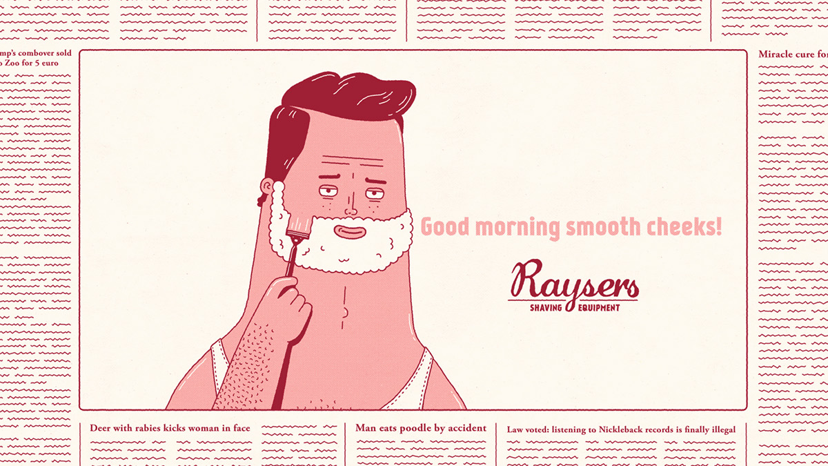Razor shave shaving ad advertisement kristof luyckx