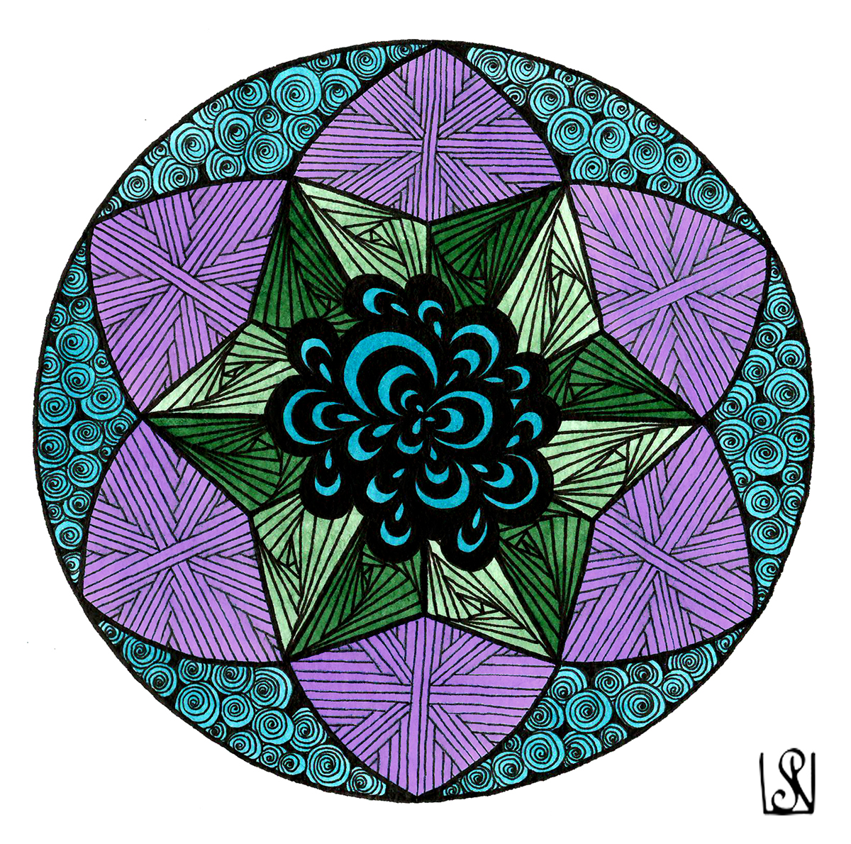 Mandala art artwork abstract paper details ink zen zentangl graphic lineart зентангл зенарт watercolor Arttherapy