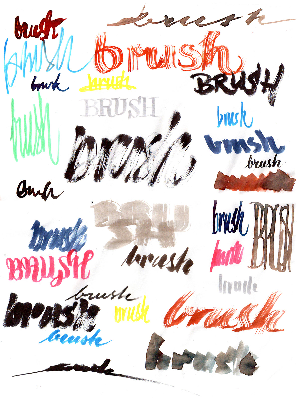 expressive exercise calligraphy exercise brush brush pen word patterns
