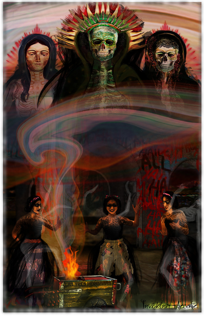 santa muerte Macbeth gang tattoo macabre Magic   drama concept art