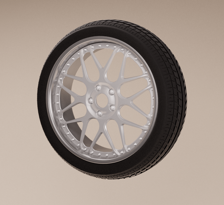 3ds max model tyre optimazed mesh wheel eye Matches box Render