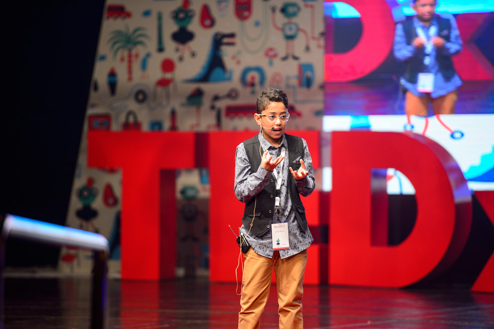 Adobe Portfolio TEDx kids youth Event riyadh Saudi Arabia characters monsters science Technology design art