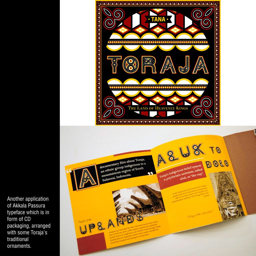 Typeface  toraja Ethnic ornament display font pattern