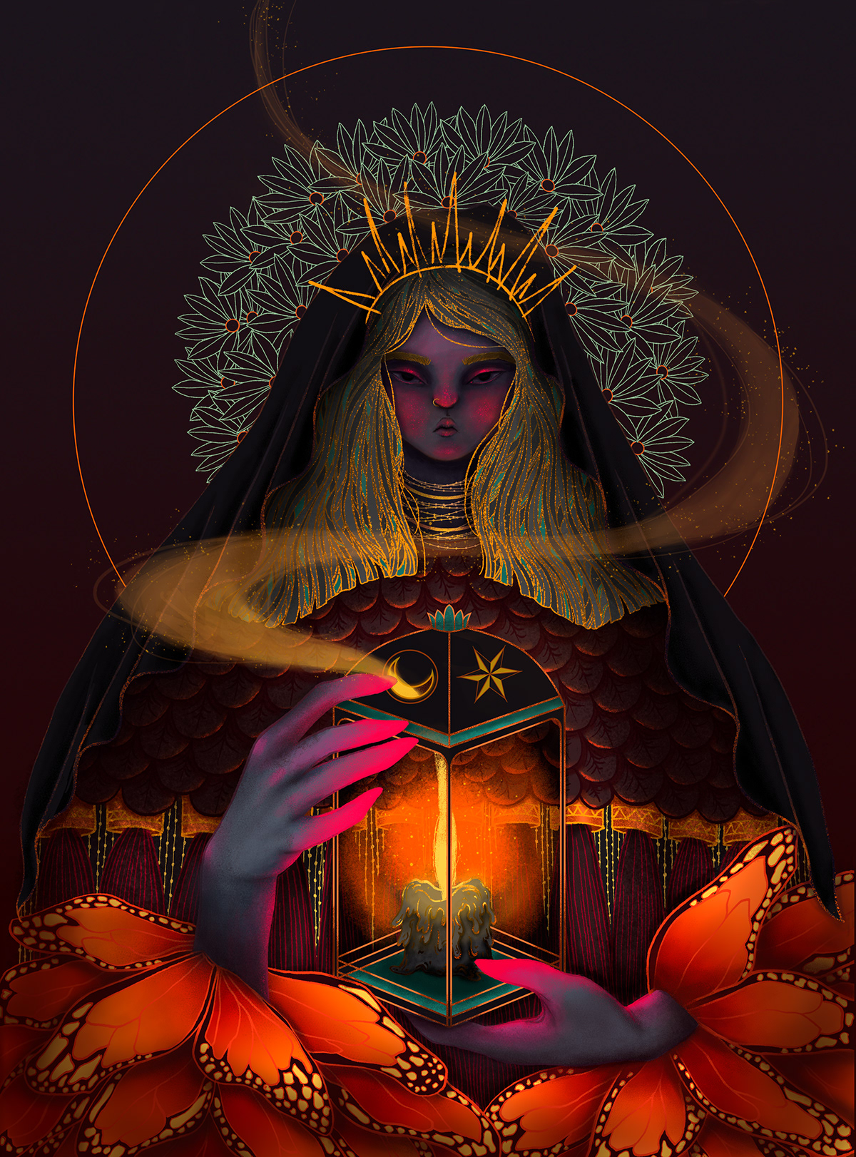 tarot hermit ermitaño witch card woman
