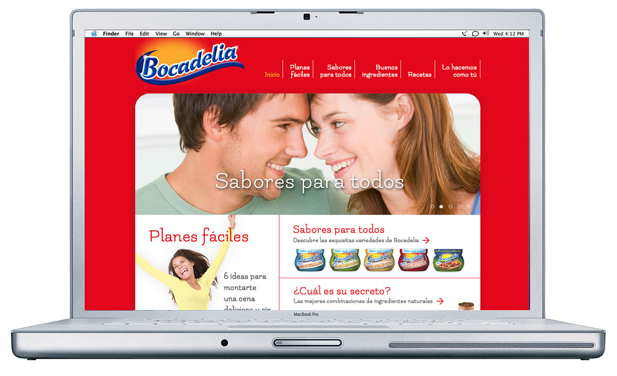 Bocadelia  interactive online Website social media