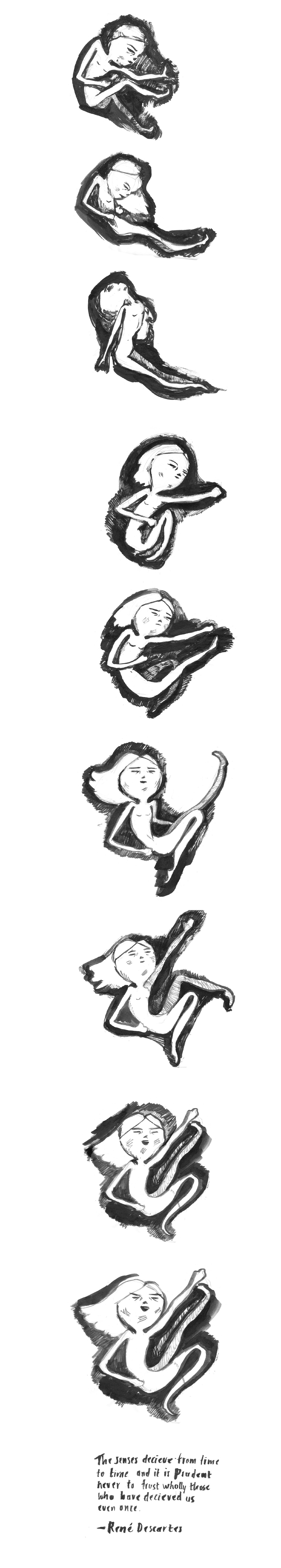 concertina books ink texture gif animation Character pencil human nature Metamorphosis