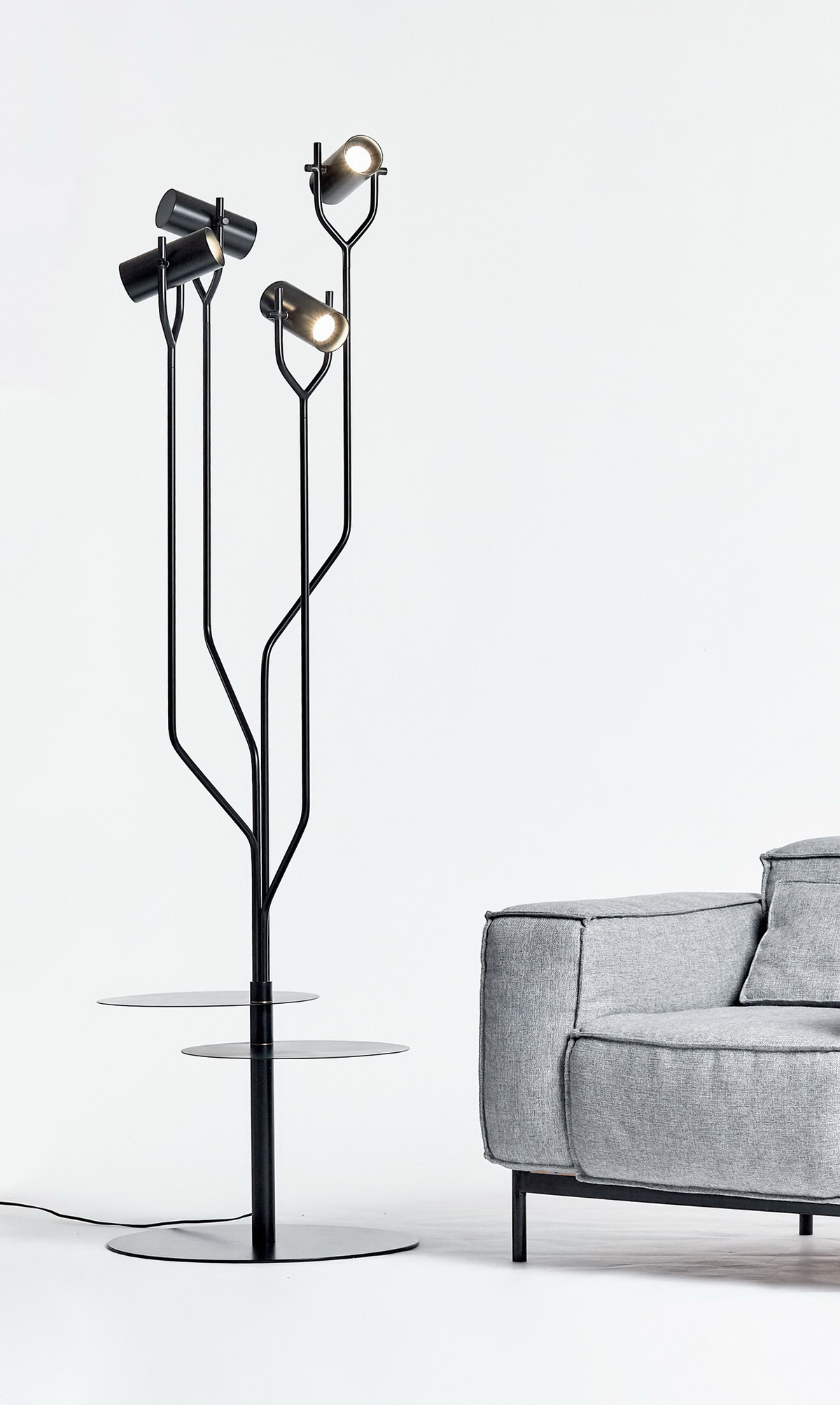 oleg charushin indema branch floor lamp product design  furniture design  design